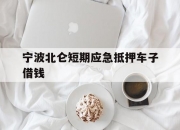 宁波北仑短期应急抵押车子借钱