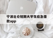 宁波北仑短期大学生应急借款app