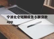 宁波北仑短期应急小额贷款app