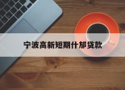 宁波高新短期什邡贷款