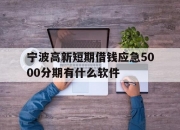 宁波高新短期借钱应急5000分期有什么软件