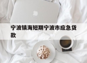 宁波镇海短期宁波市应急贷款