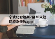 宁波北仑短期7至30天短期应急借款app