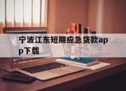 宁波江东短期应急贷款app下载