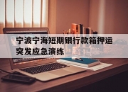宁波宁海短期银行款箱押运突发应急演练