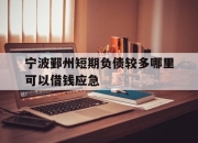 宁波鄞州短期负债较多哪里可以借钱应急