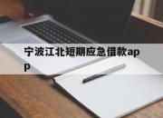 宁波江北短期应急借款app