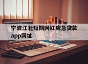 宁波江北短期网红应急贷款app网址