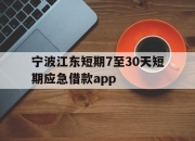 宁波江东短期7至30天短期应急借款app