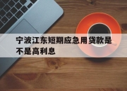 宁波江东短期应急用贷款是不是高利息