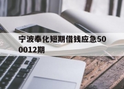 宁波奉化短期借钱应急500012期