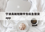 宁波高新短期学生应急借贷app